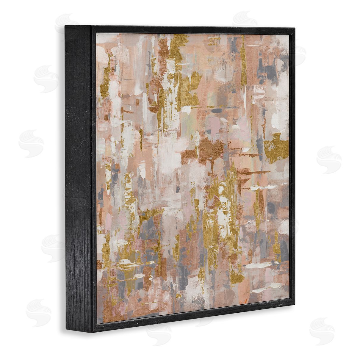 Abstract with Paint Streaks Black Frame Print Wall Art, Home Decor by Lorenzo Collective