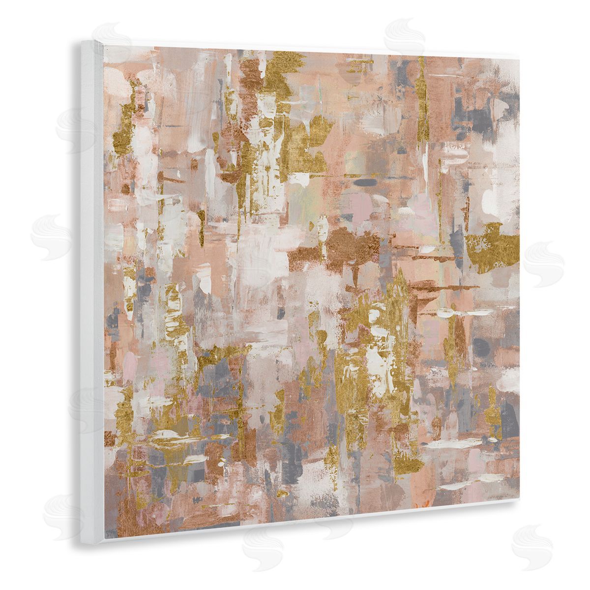 Abstract with Paint Streaks Wood Plaque Wall Art, Home Decor by Lorenzo Collective