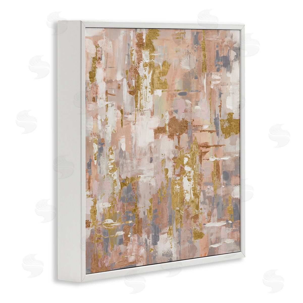 Abstract with Paint Streaks White Frame Print Wall Art, Home Decor by Lorenzo Collective