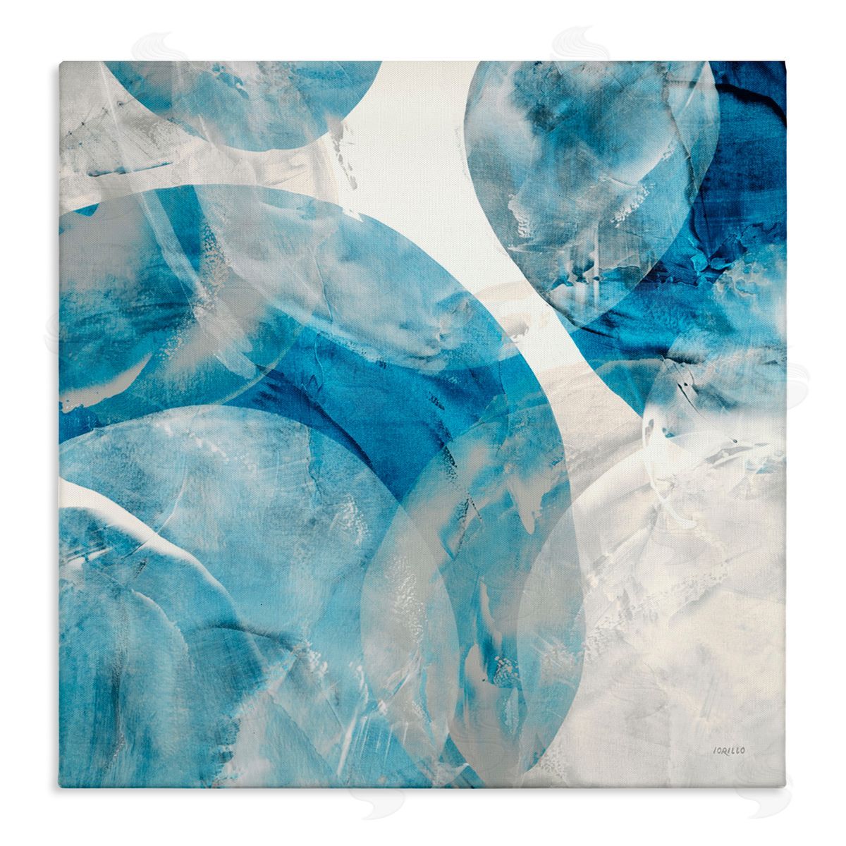Opaque Blue Spheres Canvas Wall Art, Home Decor by Jeff Iorillo