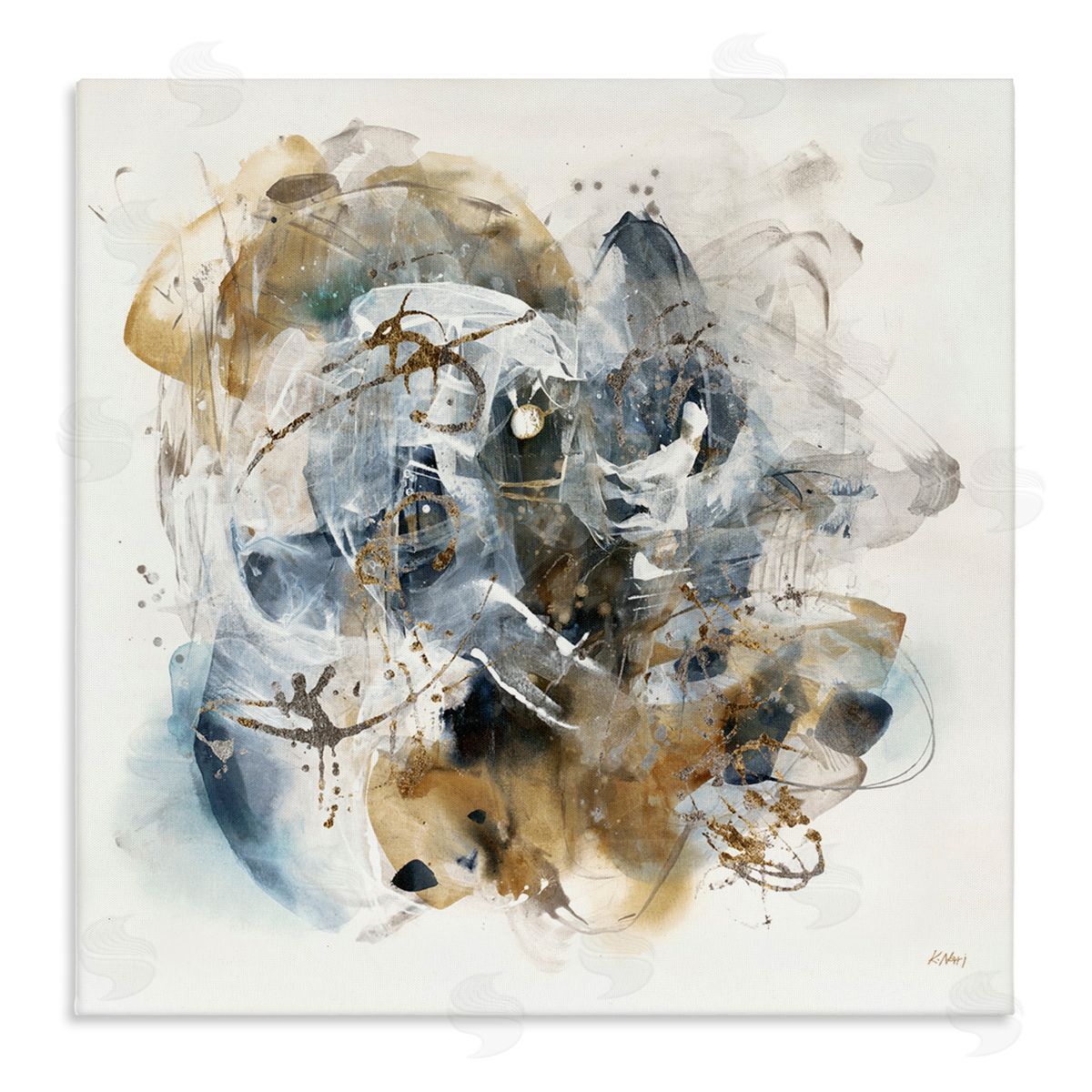 Southwestern Paint Splatter Canvas Wall Art, Home Decor by K. Nari