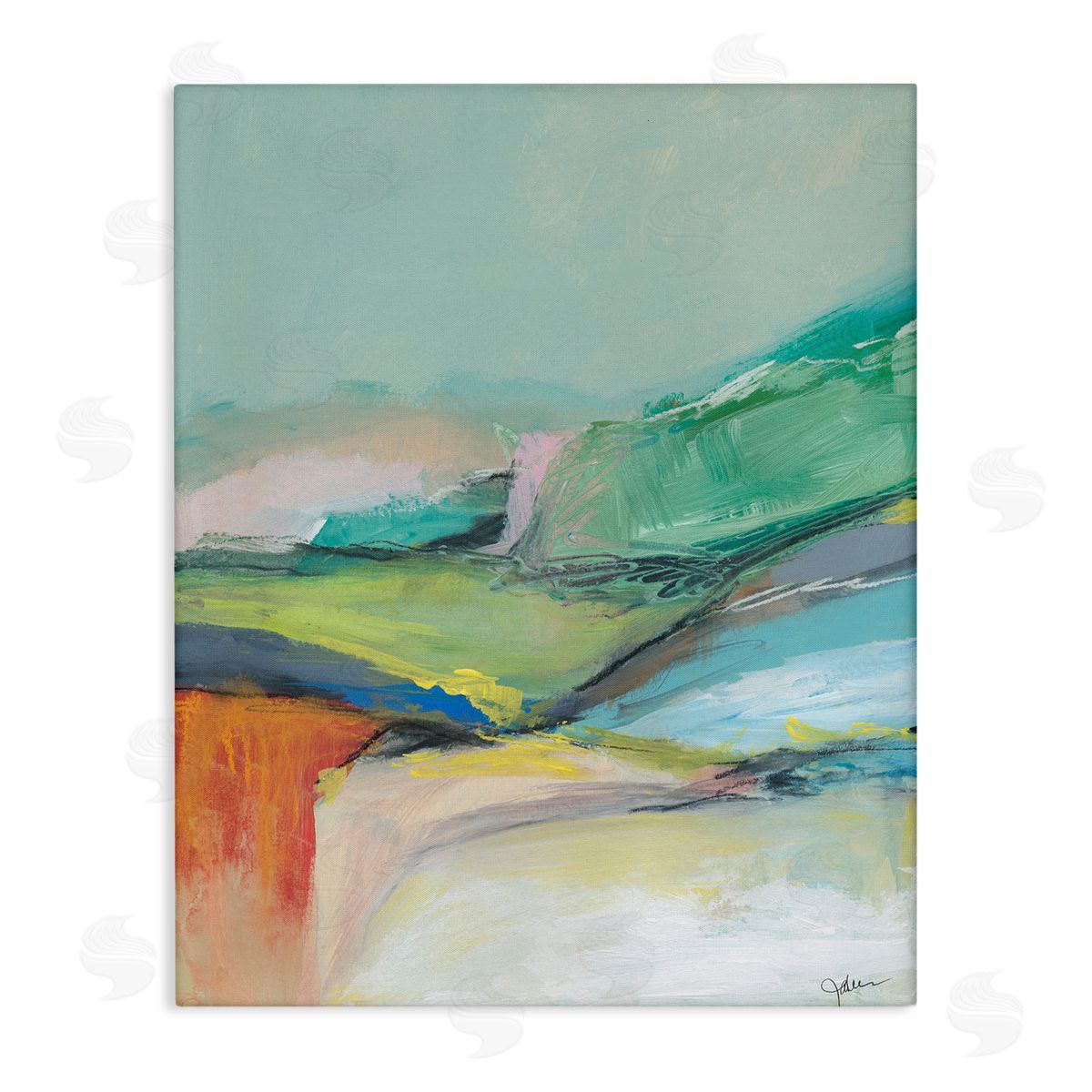 Abstract Modern Landscape Canvas Wall Art, Home Decor by Jan Weiss