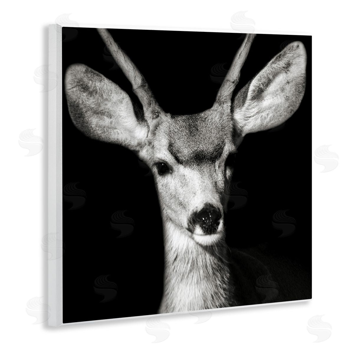 Gazing Deer Portrait Wood Plaque Wall Art, Home Decor by Kathy Mansfield