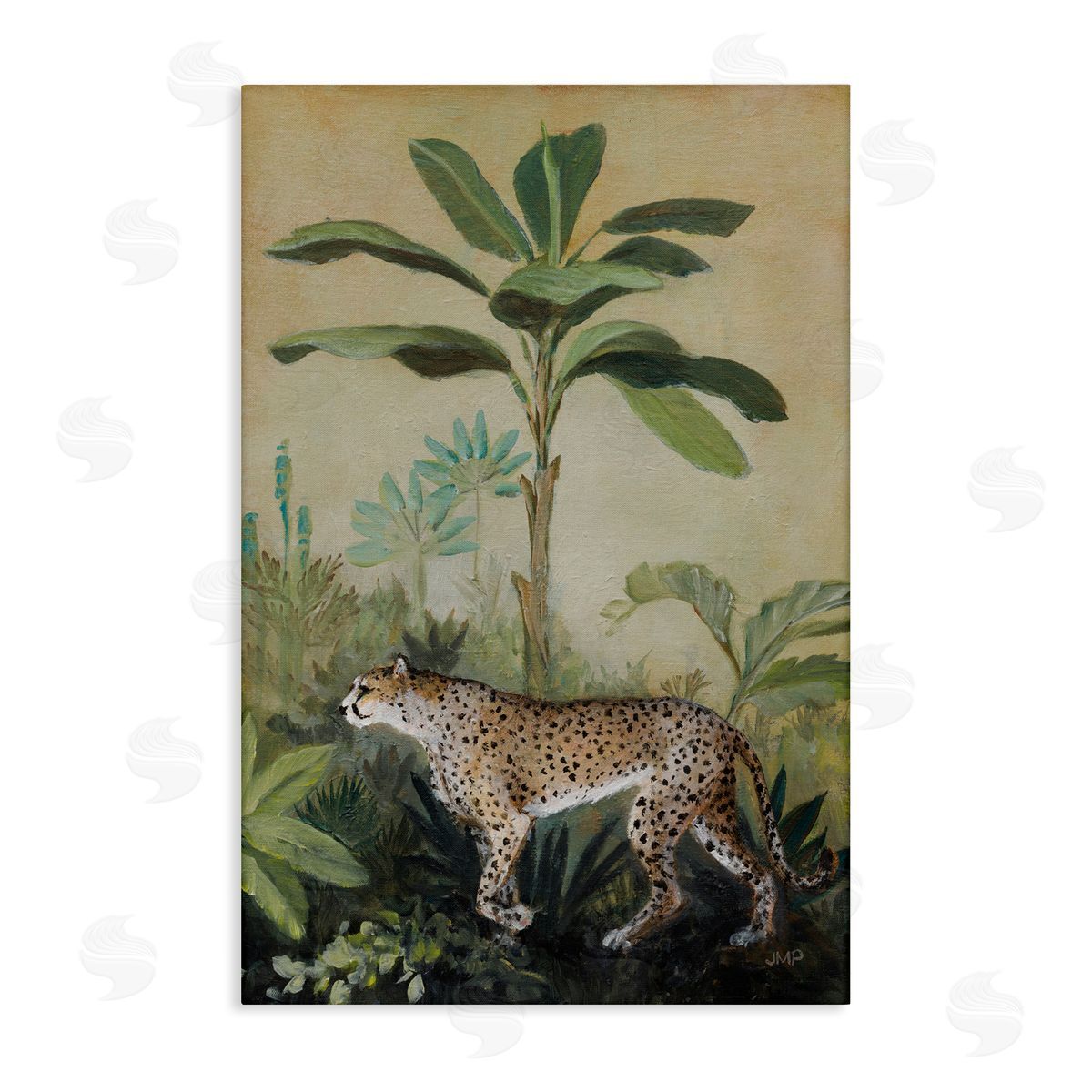 King Of Jungle Leopard Canvas Wall Art, Home Decor by Julia Purinton