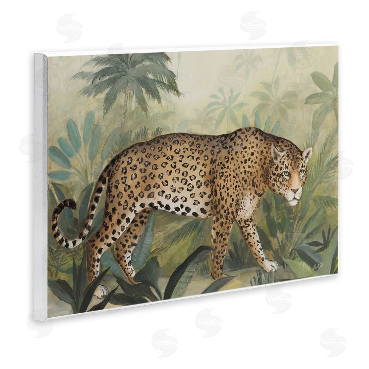 Prowling Leopard in Forest Wood Plaque Wall Art, Home Decor by Julia Purinton