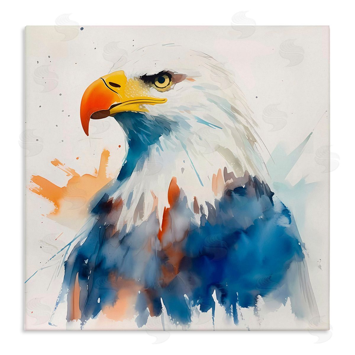 Eagle with Strong Gaze Canvas Wall Art, Home Decor by Walker Noble