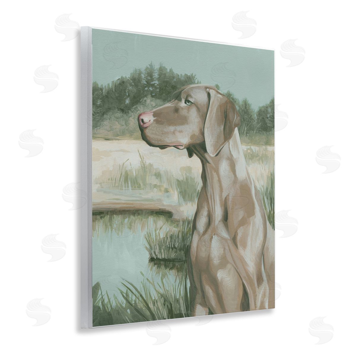 Stoic Labrador Landscape Wood Plaque Wall Art, Home Decor by Grace Popp