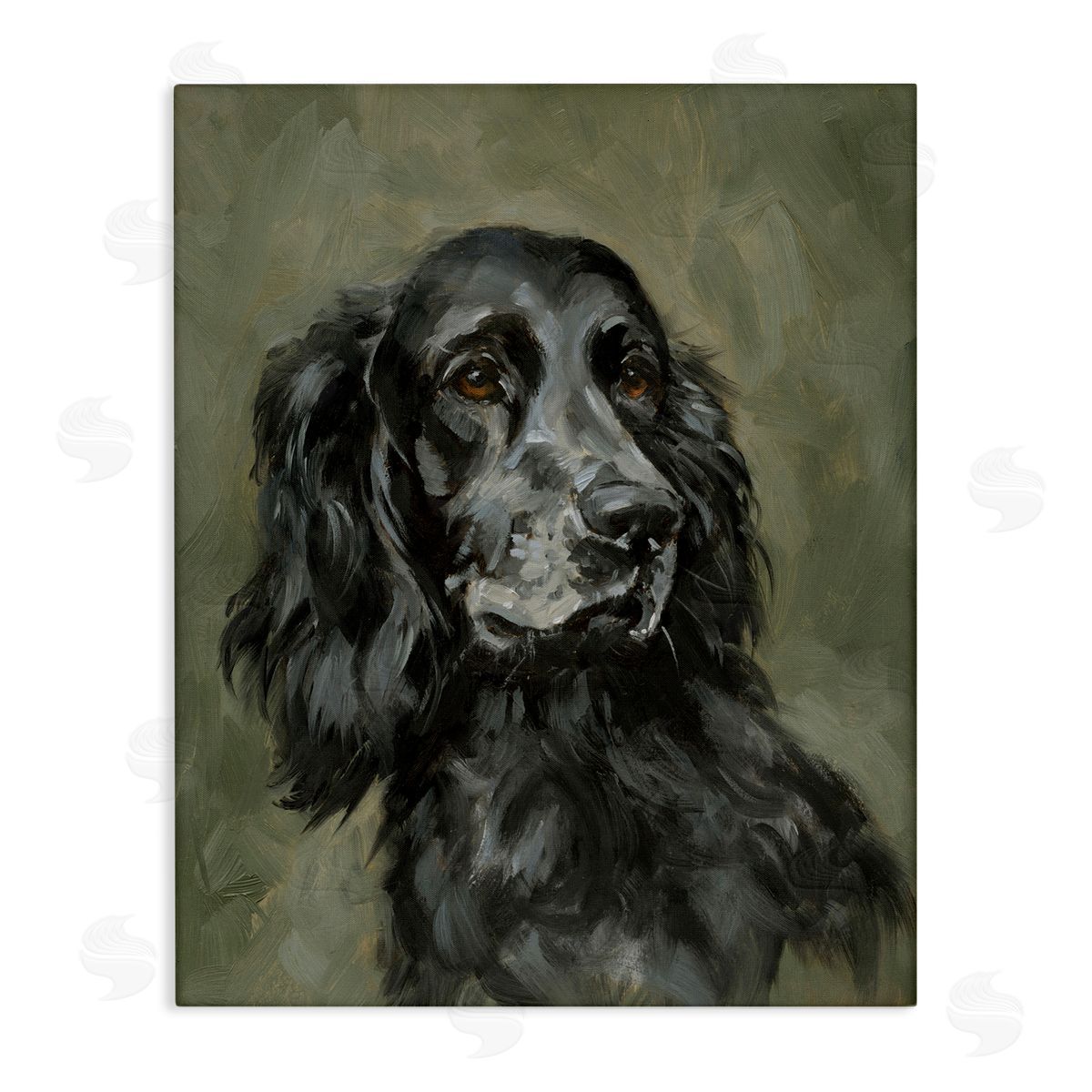 Black Cocker Spaniel Canvas Wall Art, Home Decor by Victoria Barnes