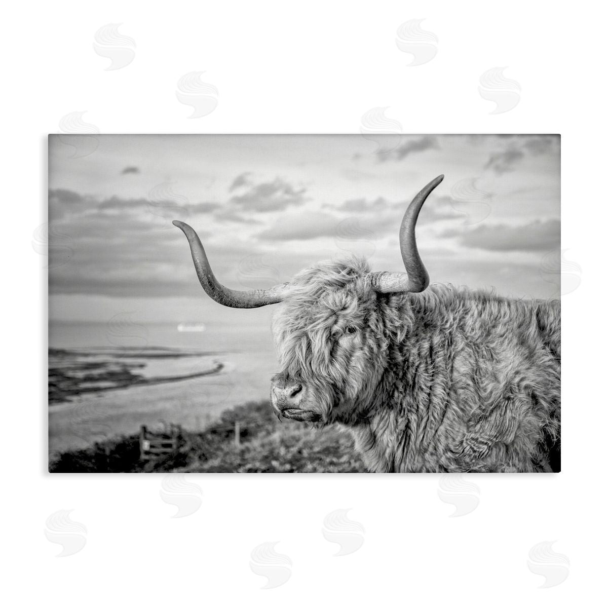 Cattle with Ocean Breeze Canvas Wall Art, Home Decor by Jasper Huish