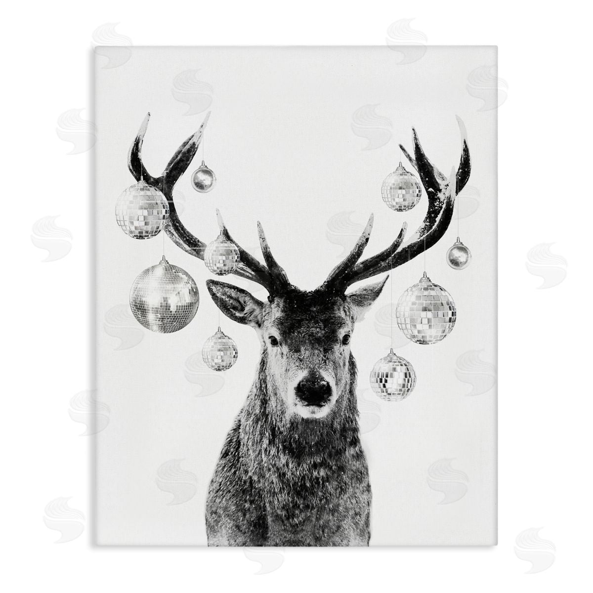 Deer with Disco Balls Canvas Wall Art, Home Decor by Victoria Barnes
