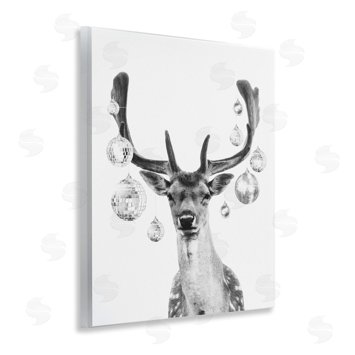 Disco Balls and Fawn Wood Plaque Wall Art, Home Decor by Victoria Barnes