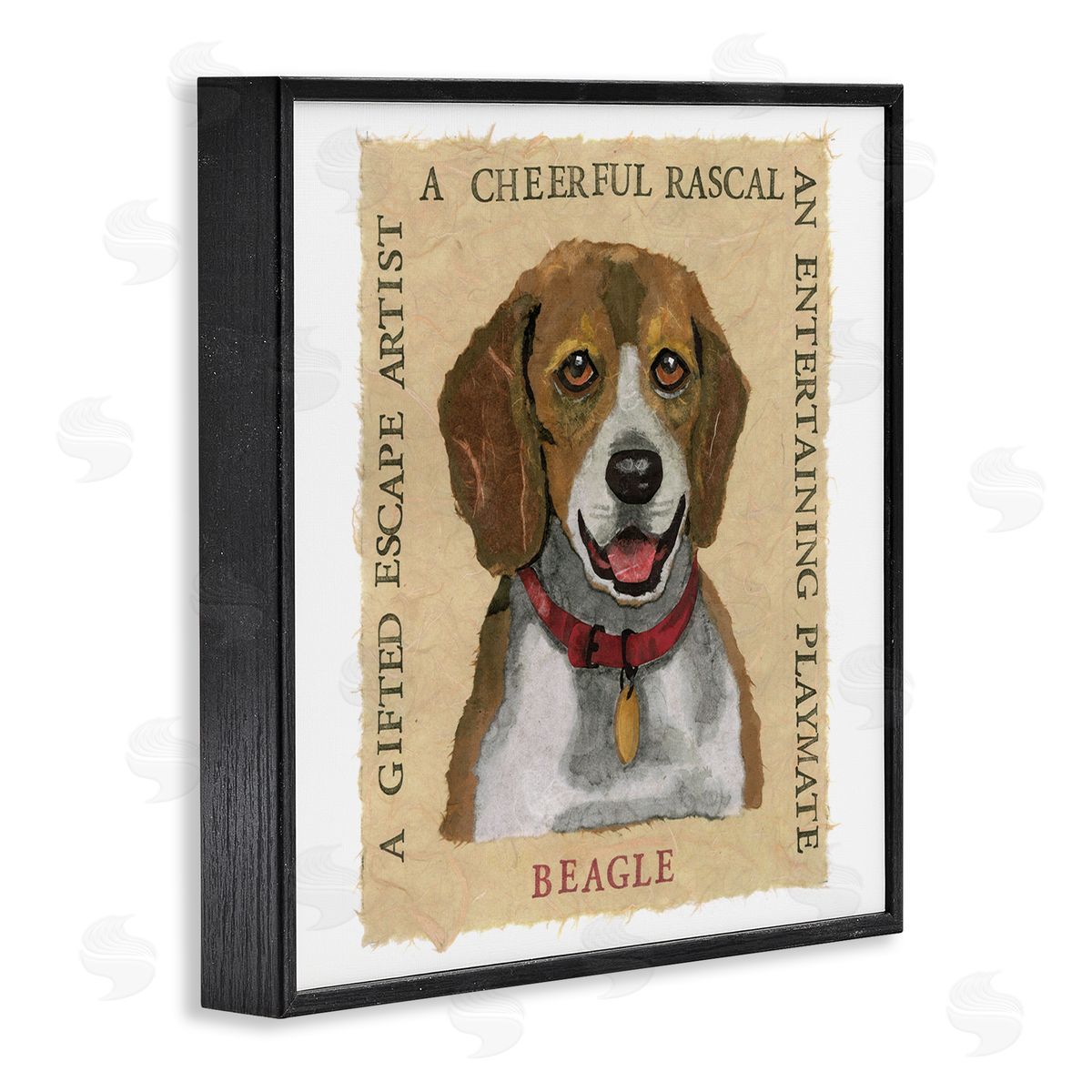 Nancy Overton Fun Beagle Pet Phrases Black Framed Giclee Wall Art Print