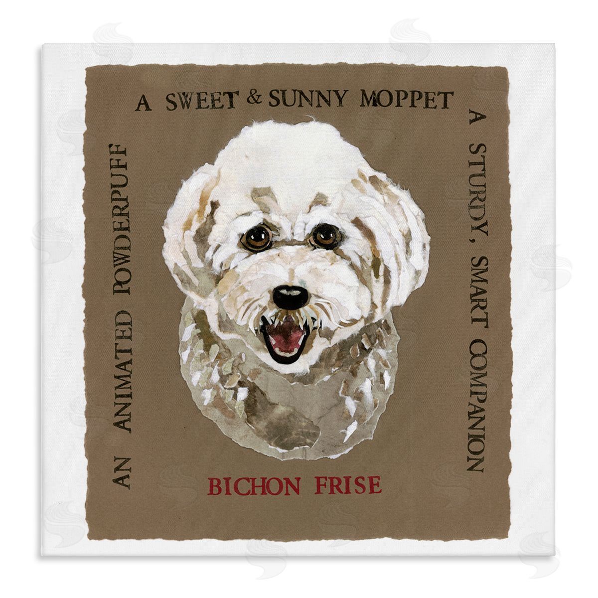 Nancy Overton Fun Bichon Frise Phrases Canvas Wall Art Print