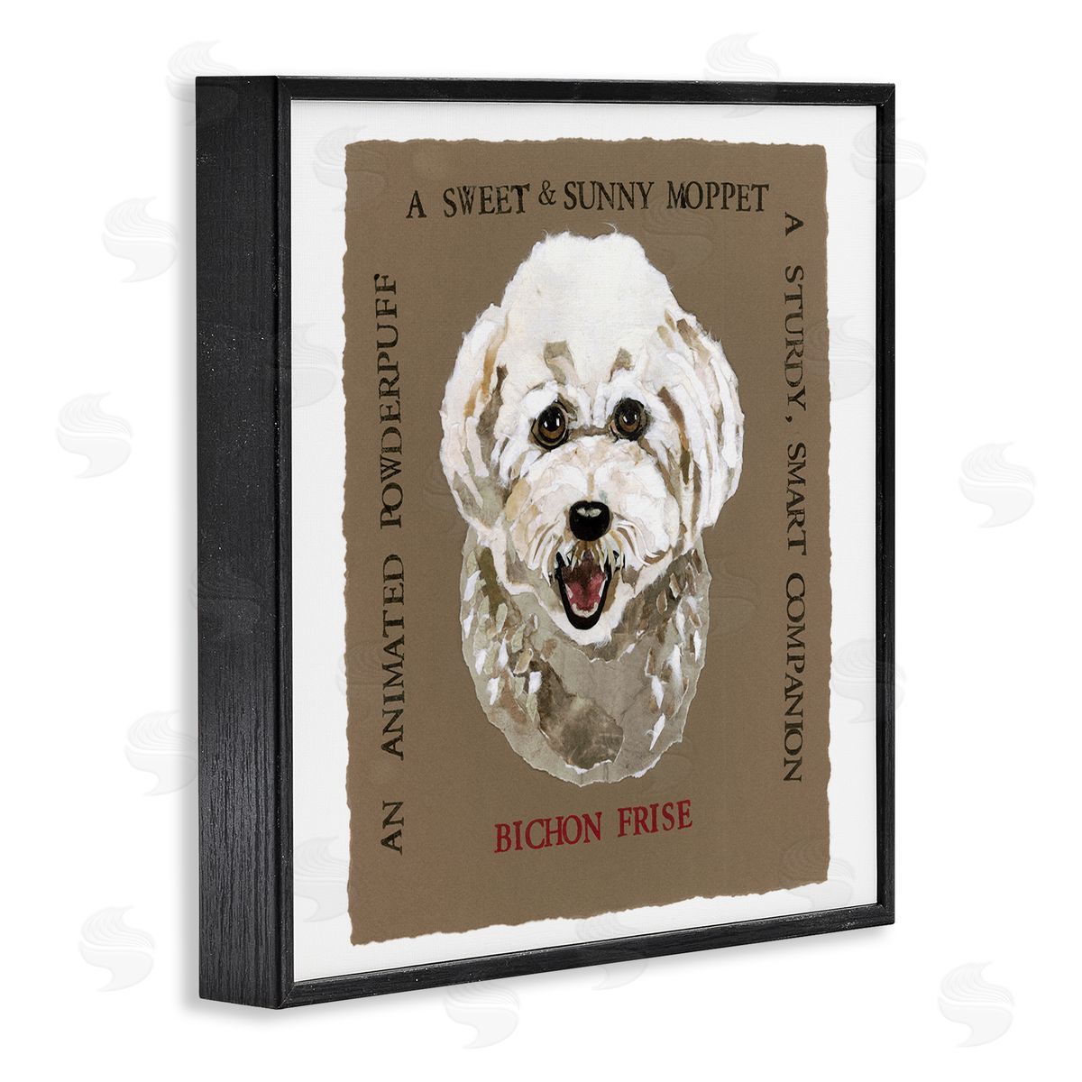 Nancy Overton Fun Bichon Frise Phrases Black Framed Giclee Wall Art Print