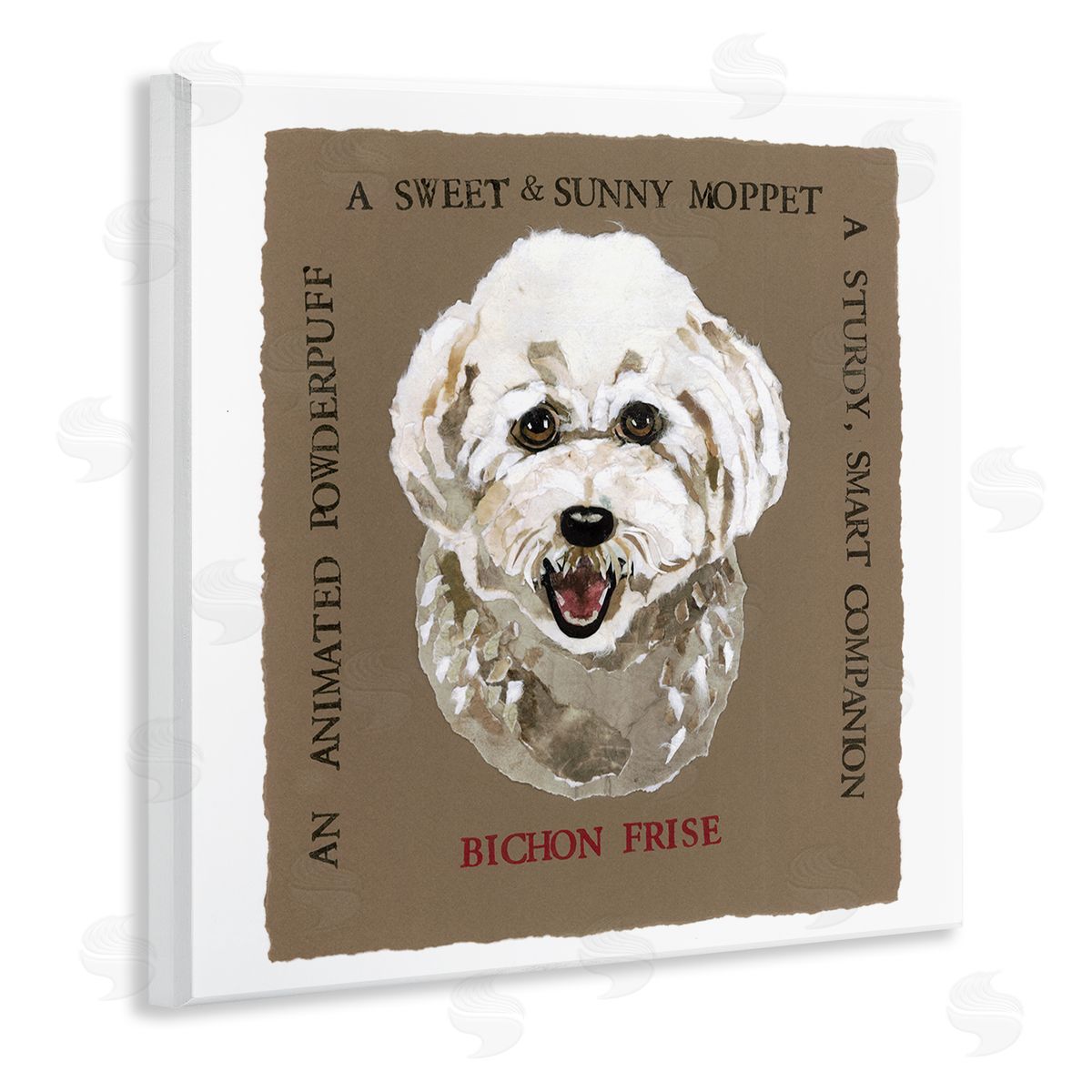 Nancy Overton Fun Bichon Frise Phrases Wooden Wall Plaque Art Print
