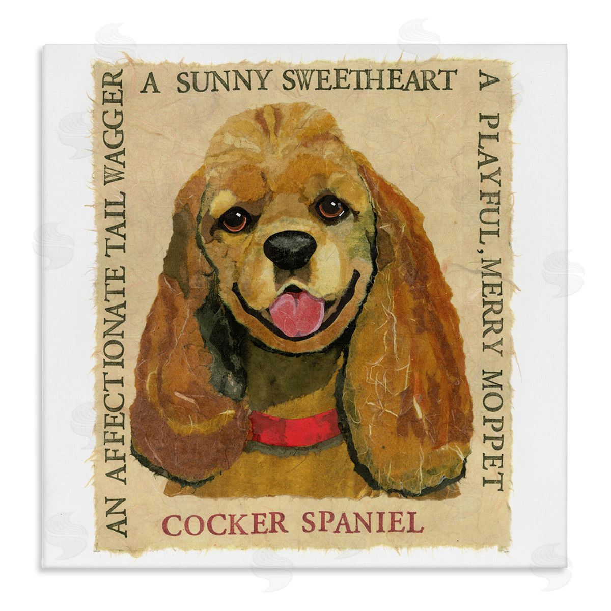 Nancy Overton Fun Cocker Spaniel Phrases Canvas Wall Art Print