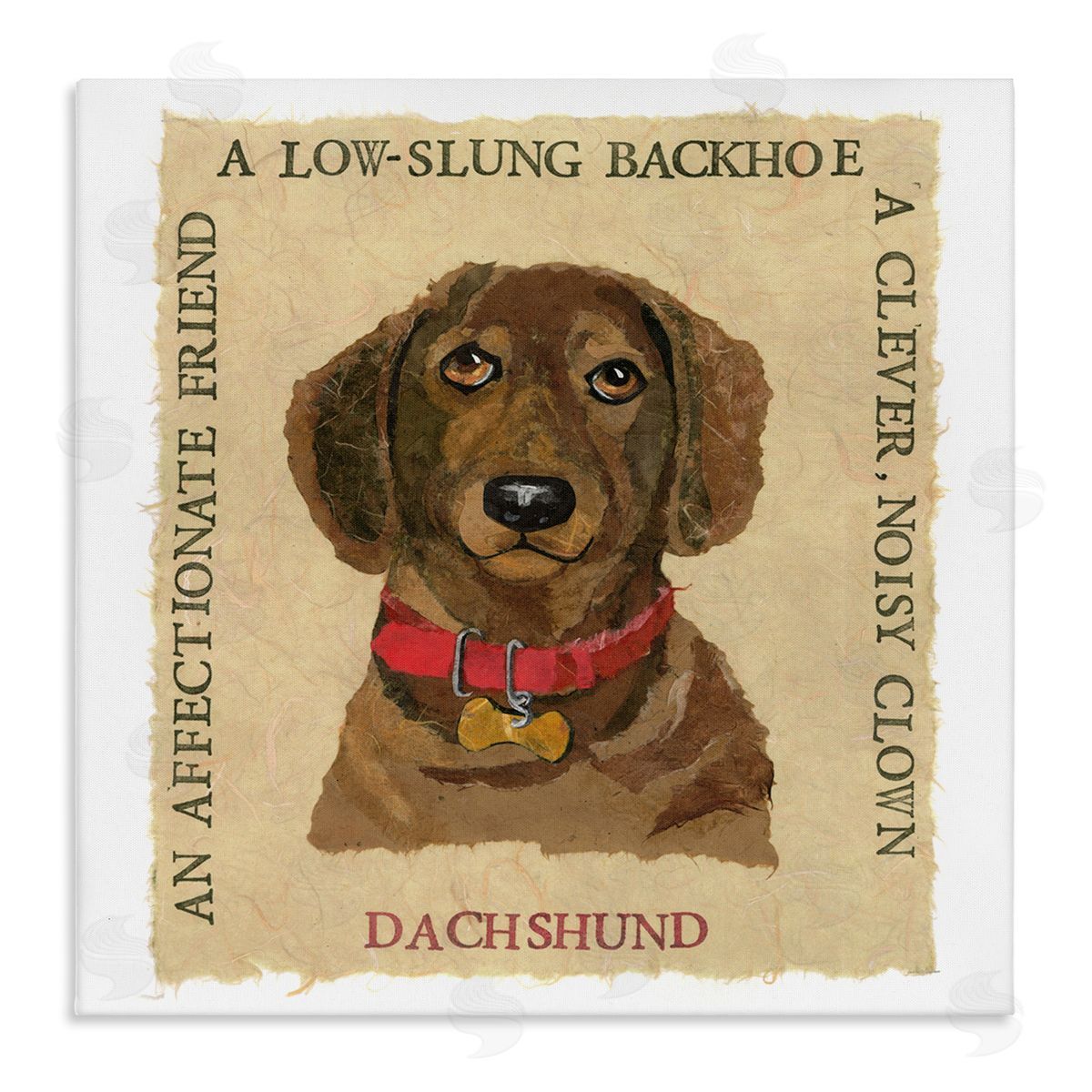Nancy Overton Fun Dachshund Pet Phrases Canvas Wall Art Print