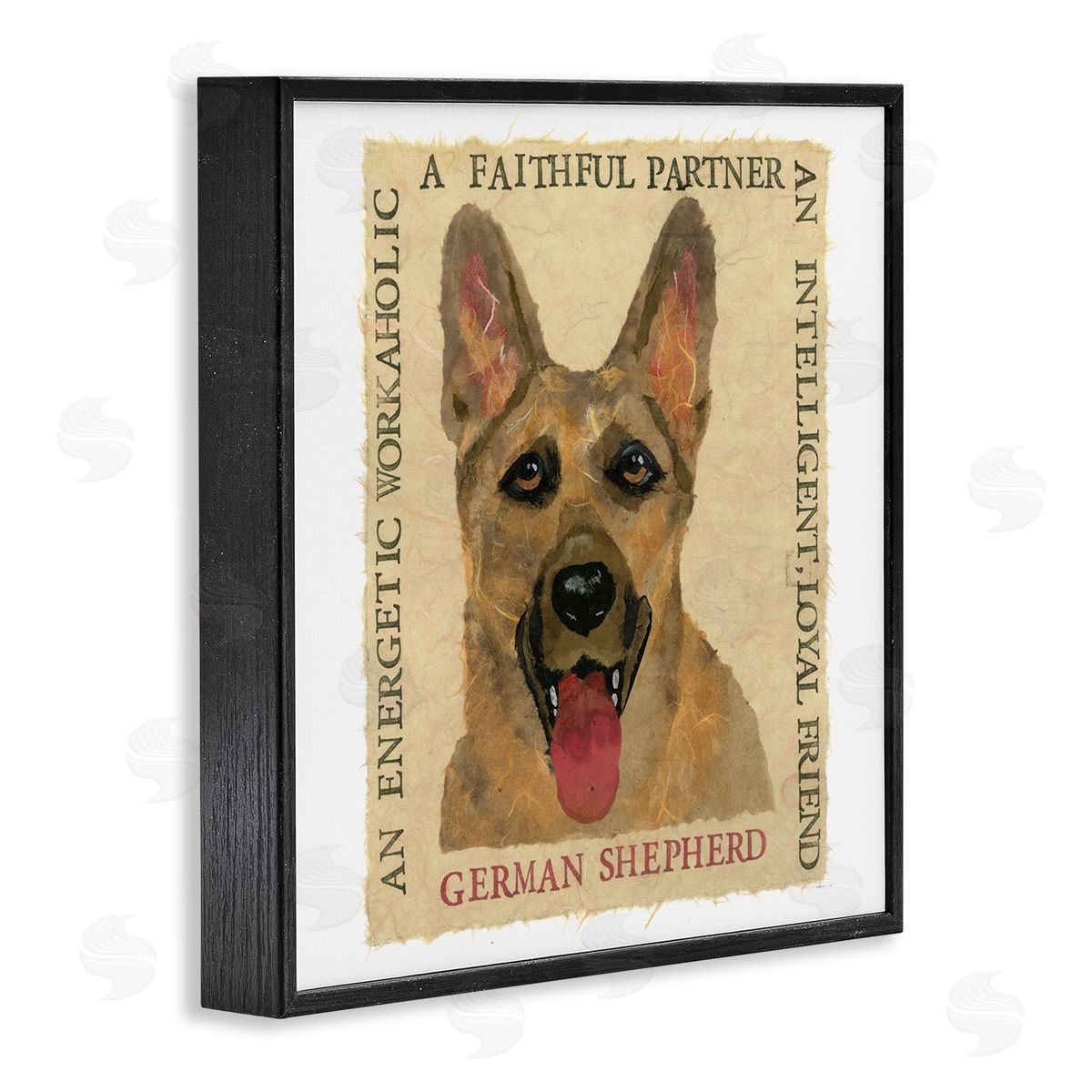 Nancy Overton Fun German Shepherd Phrases Black Framed Giclee Wall Art Print