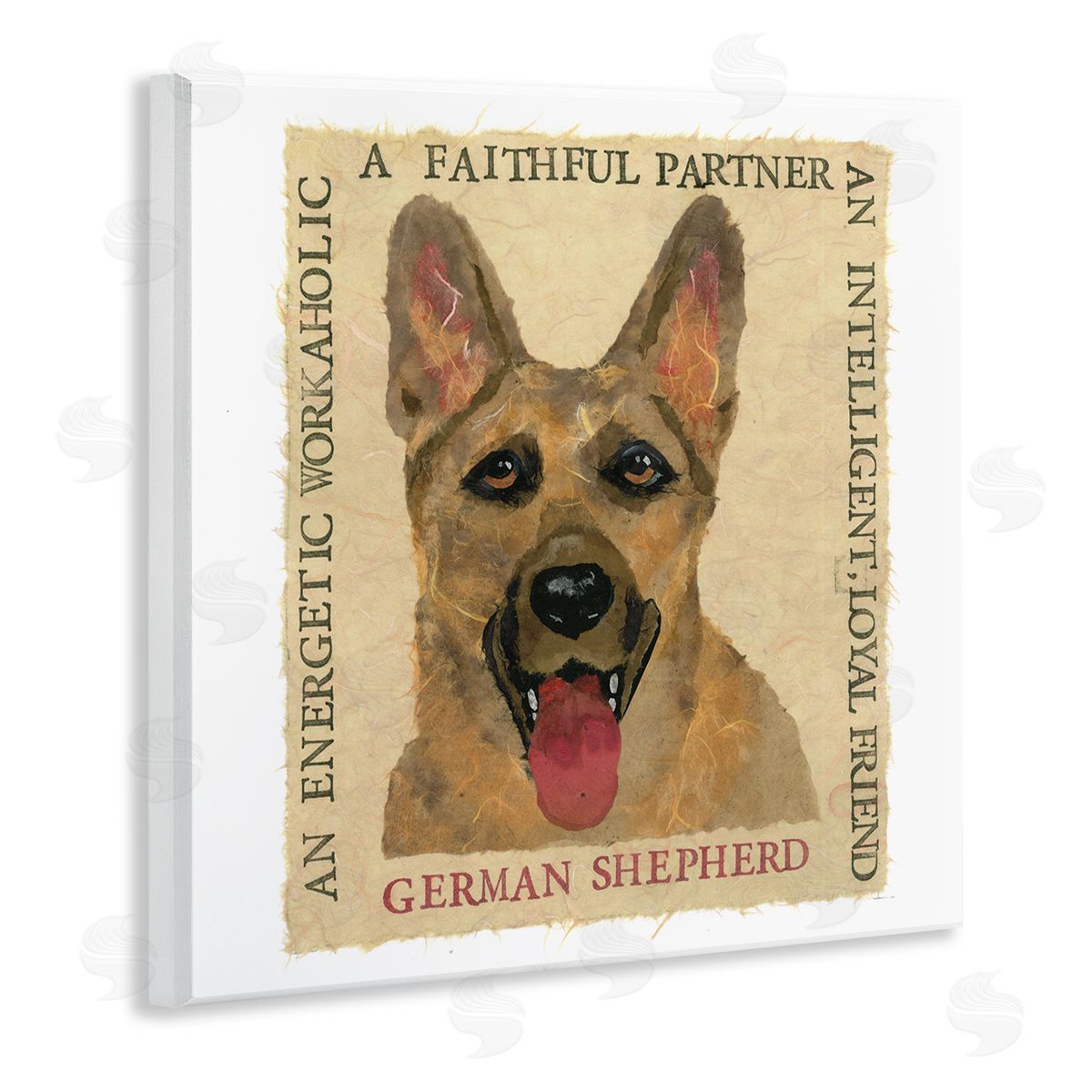 Nancy Overton Fun German Shepherd Phrases Wooden Wall Plaque Art Print