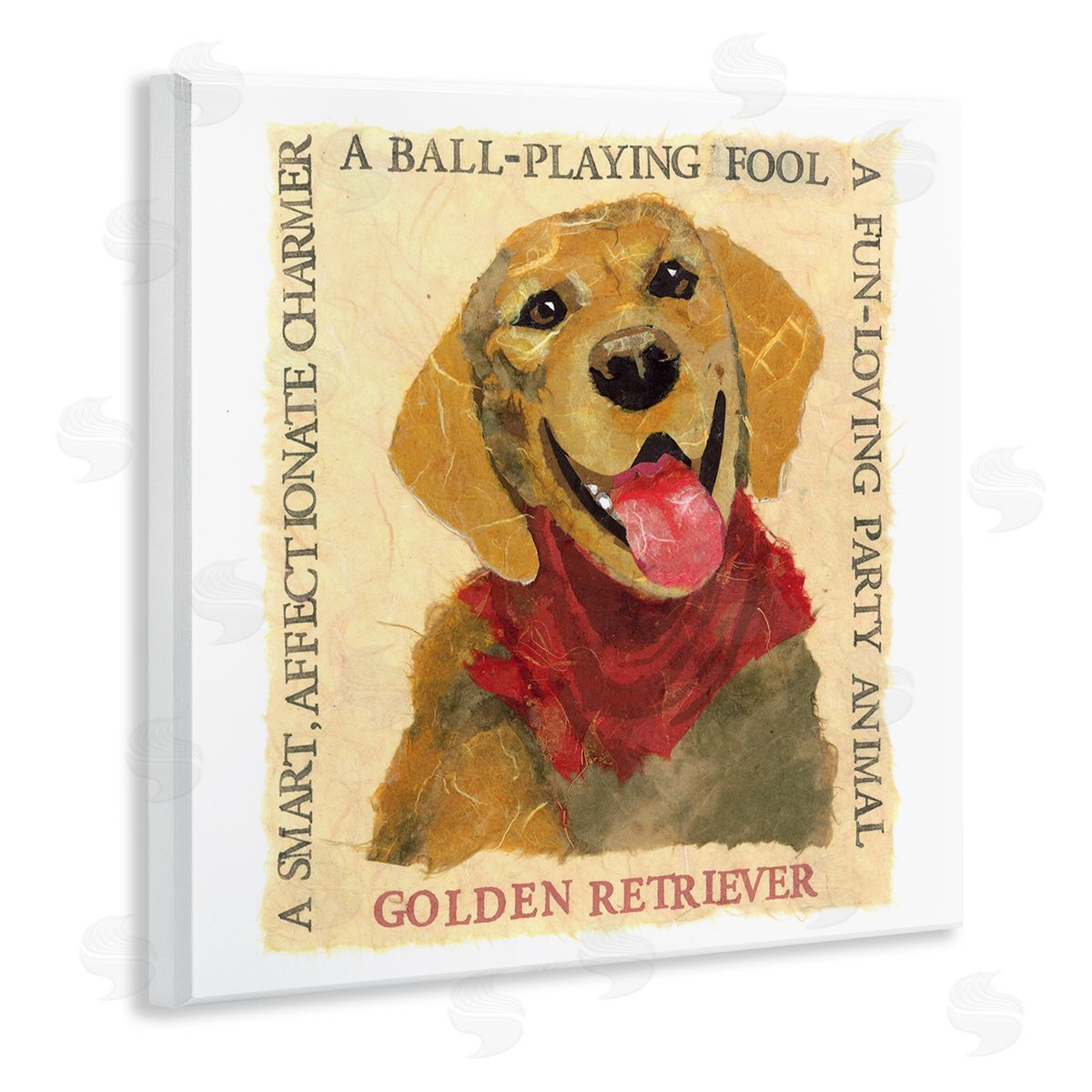 Nancy Overton Fun Golden Retriever Phrases Wooden Wall Plaque Art Print