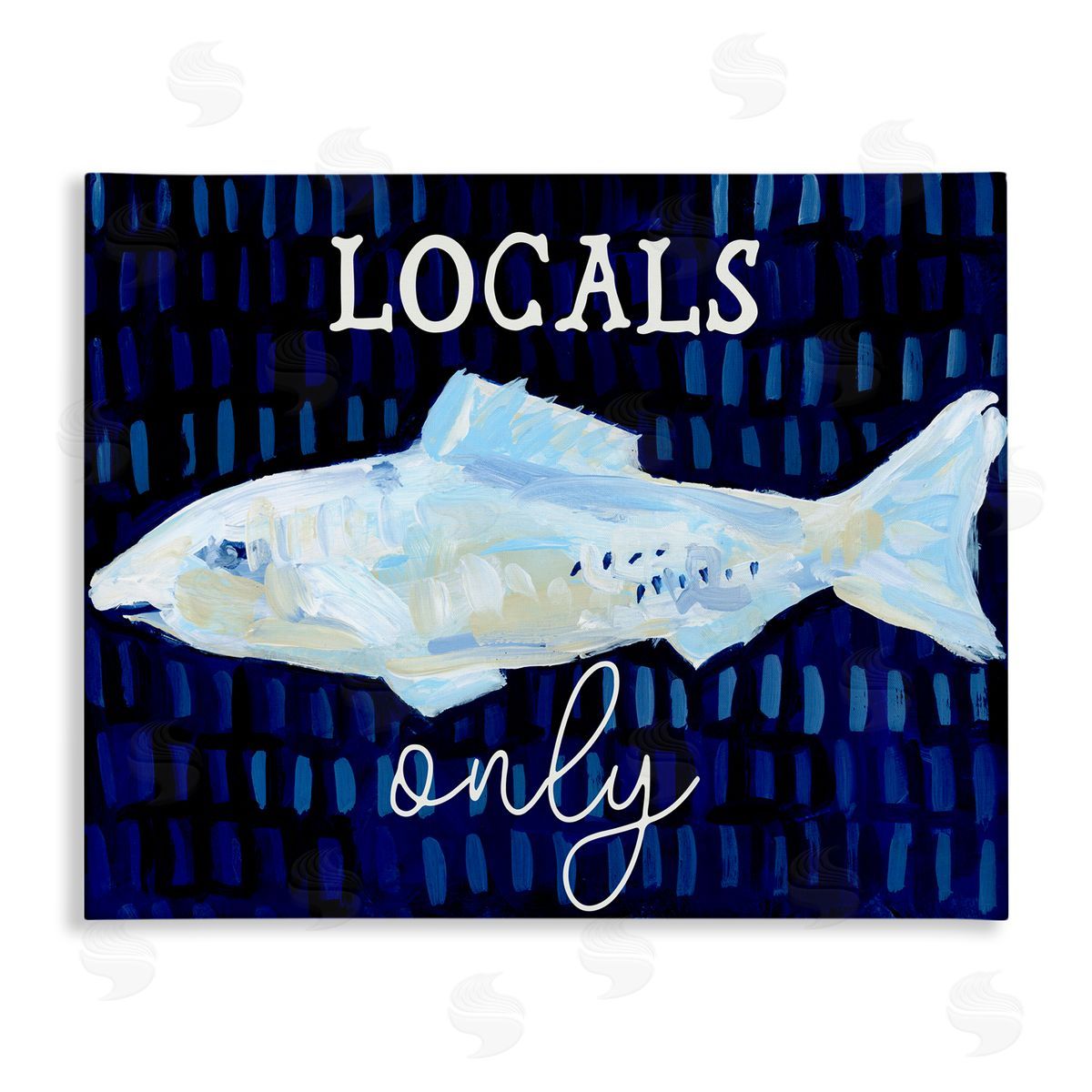 Locals Only with Fish Canvas Wall Art, Home Decor by Jetty Home, LLC