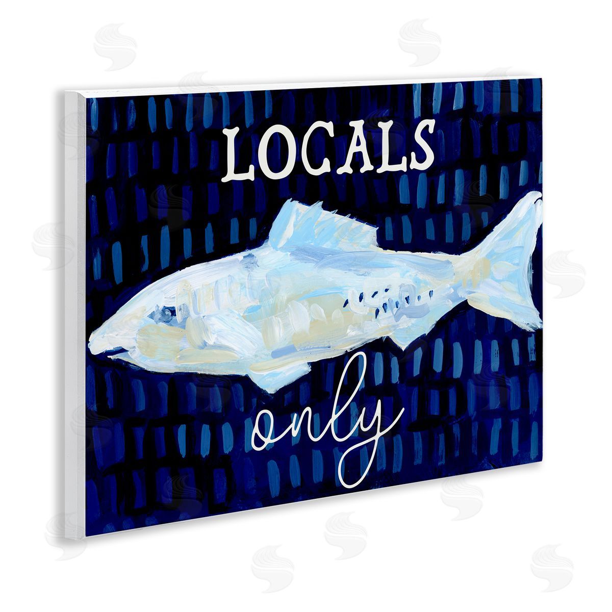 Locals Only with Fish Wood Plaque Wall Art, Home Decor by Jetty Home, LLC