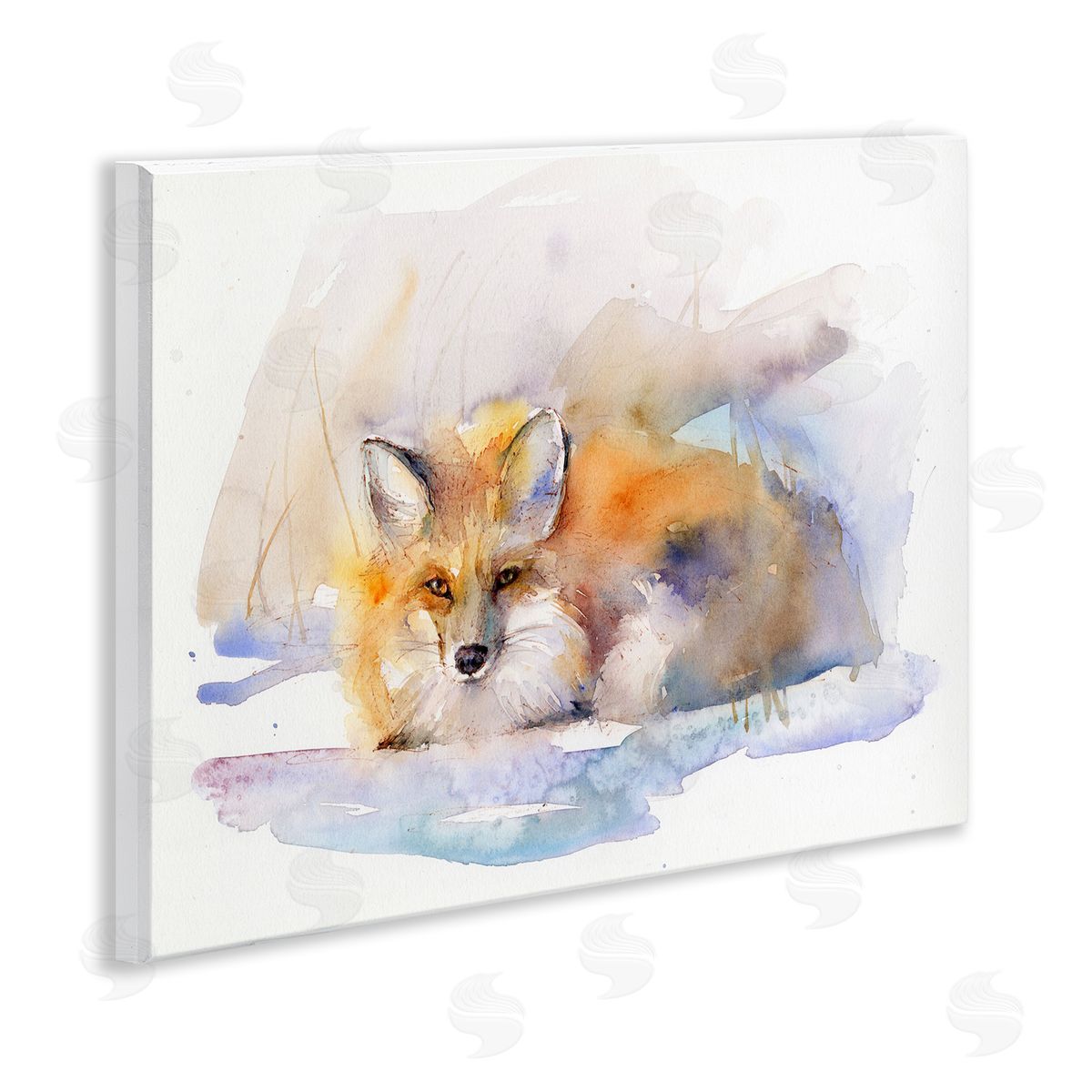 Fox Sleeping in Snow Wood Plaque Wall Art, Home Decor by John Keeling