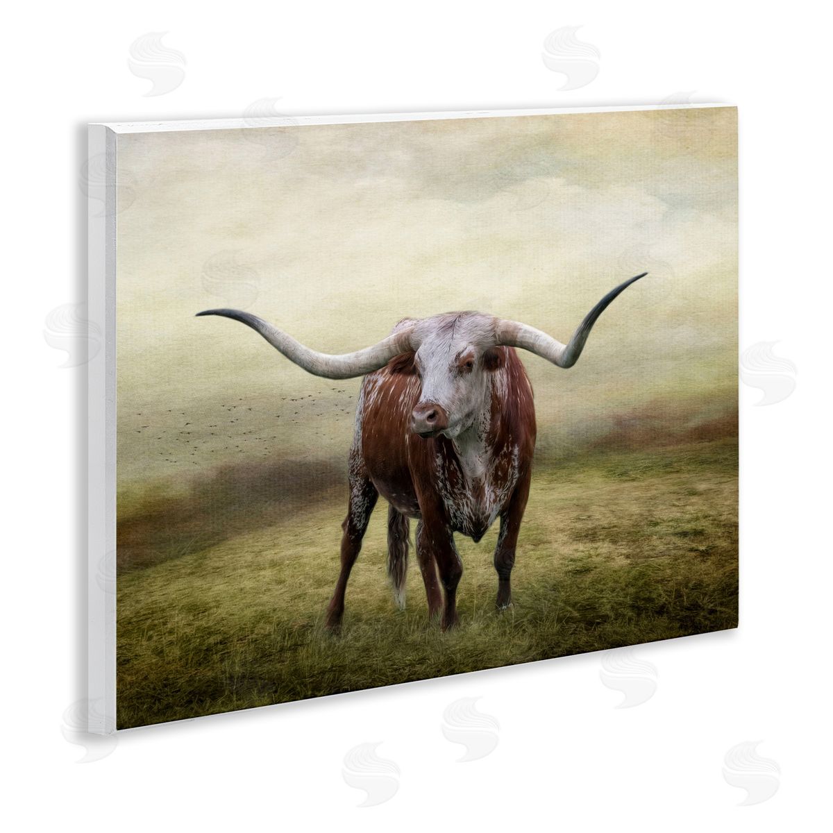 Pride Of The Longhorn Wood Plaque Wall Art, Home Decor by Kelley Parker