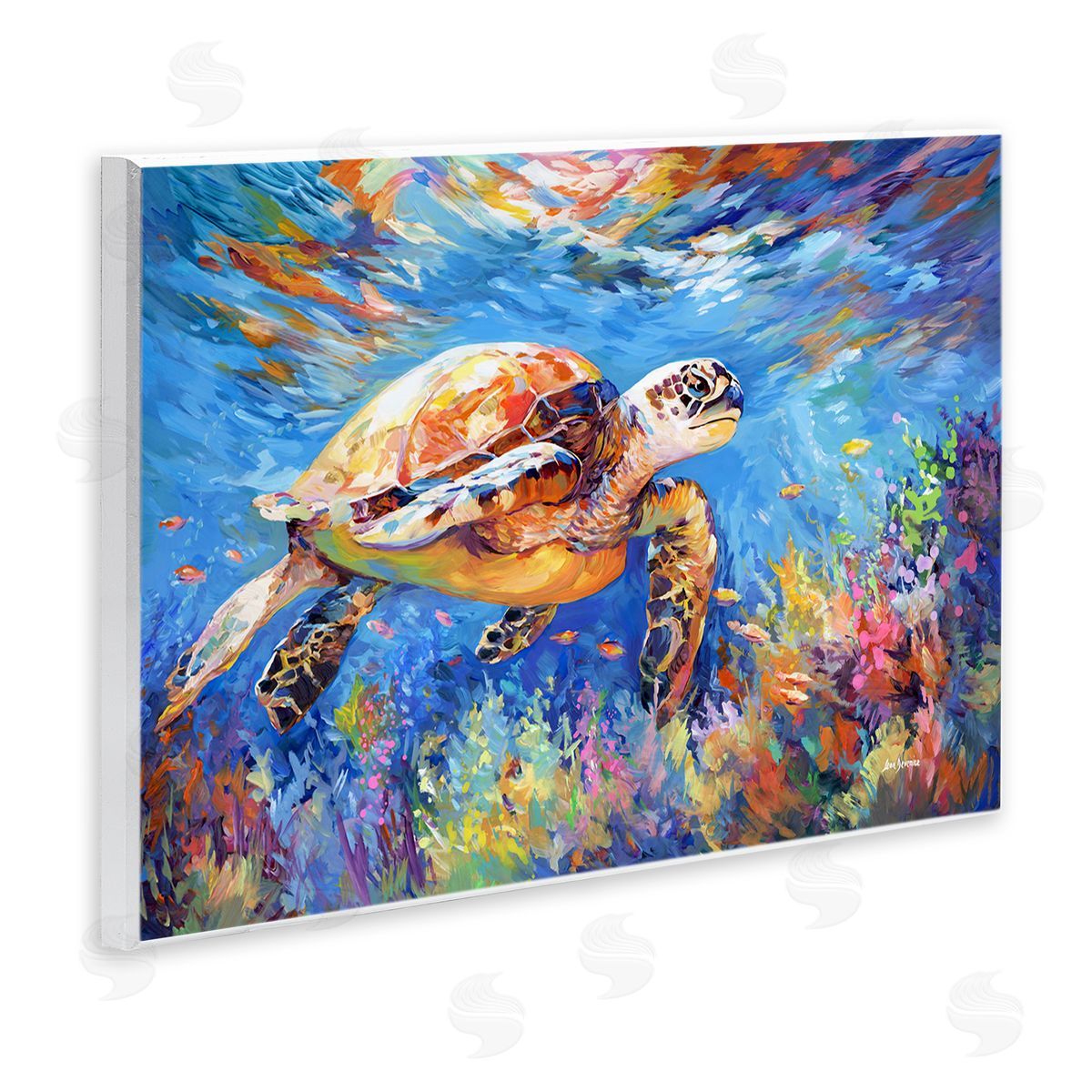 Sea Turtle's Adventure Wood Plaque Wall Art, Home Decor by Leon Devenice