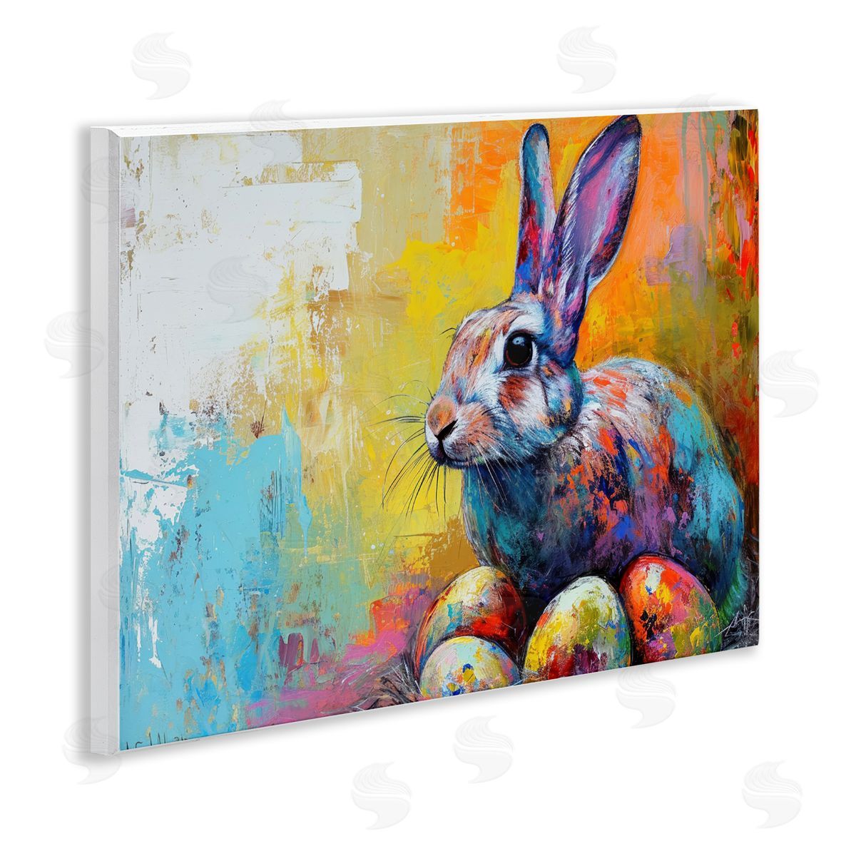 LSR Design Studio Easter Joy Abstract Wooden Wall Plaque Art Print