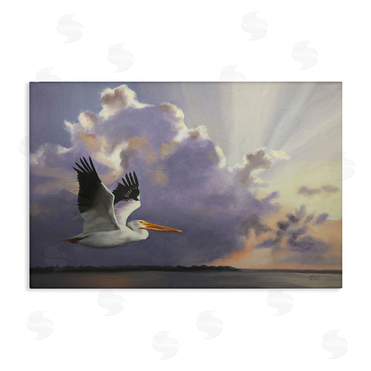 stupell industries D. Rust | Dawn Sunrise Pelican