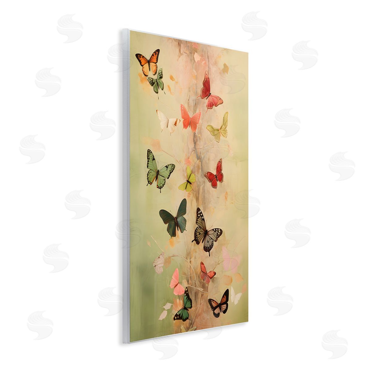 Fluttering Butterfly Array Wood Plaque Wall Art, Home Decor by Petal Prints Design