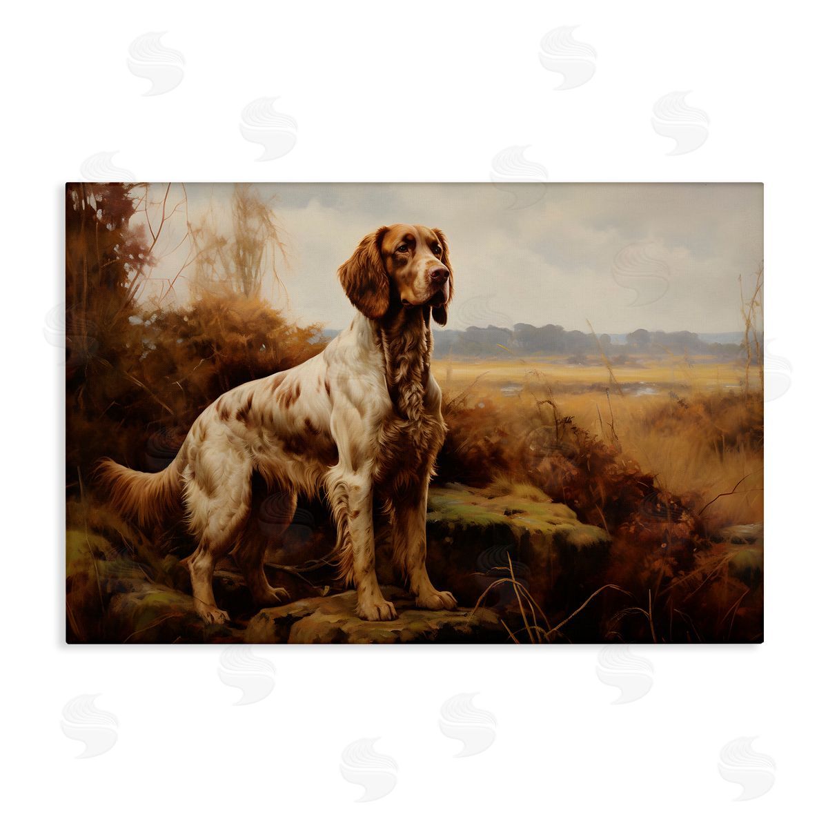 On The Hunt Scenery Canvas Wall Art, Home Decor by Petal Prints Design