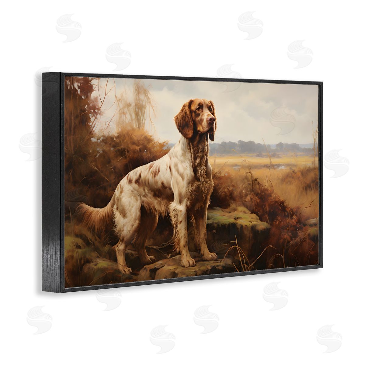 On The Hunt Scenery Black Frame Print Wall Art, Home Decor by Petal Prints Design