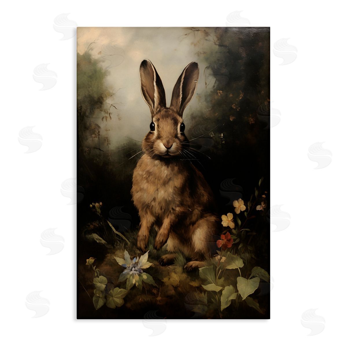 Bunny in Nature Canvas Wall Art, Home Decor by Petal Prints Design