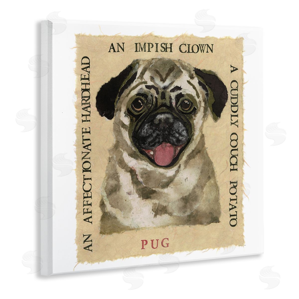 Nancy Overton Fun Pug Pet Phrases Wooden Wall Plaque Art Print