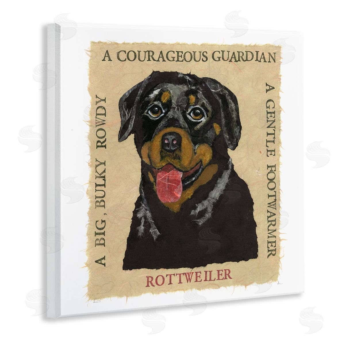 Nancy Overton Fun Rottweiler Pet Phrases Wooden Wall Plaque Art Print