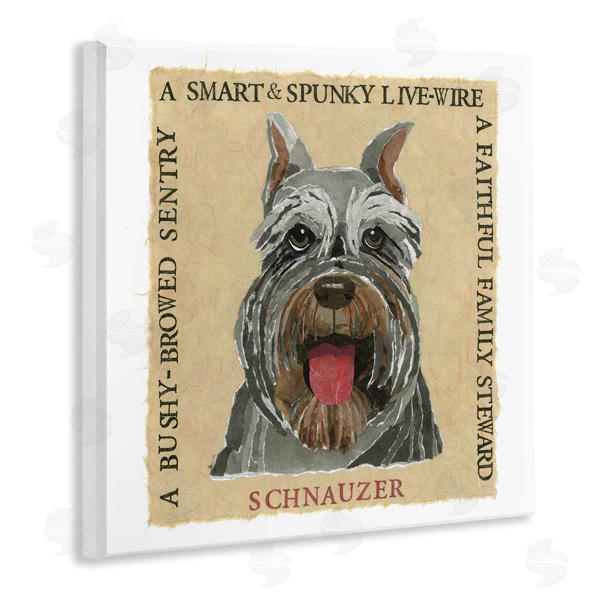 Nancy Overton Fun Schnauzer Pet Phrases Wooden Wall Plaque Art Print