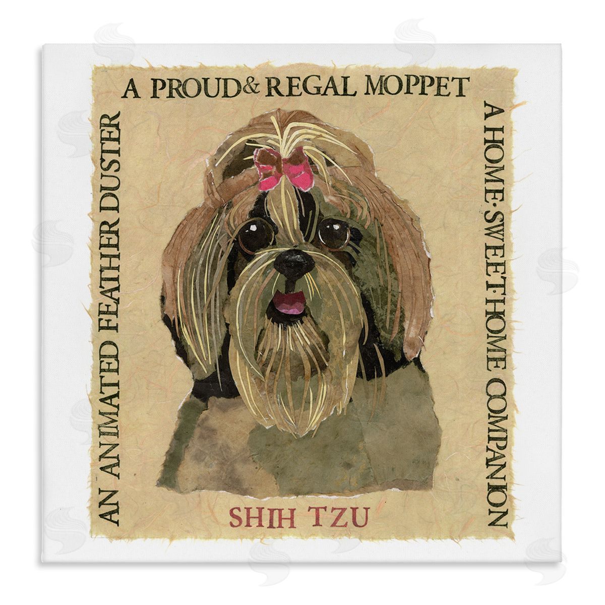 Nancy Overton Fun Shih Tzu Pet Phrases Canvas Wall Art Print