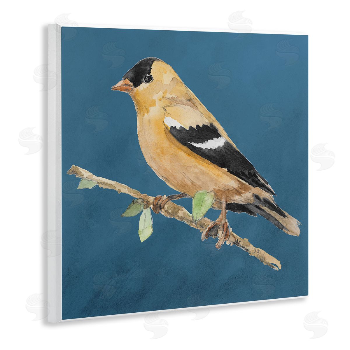Traditional Yellow Bird Wood Plaque Wall Art, Home Decor by Lanie Loreth
