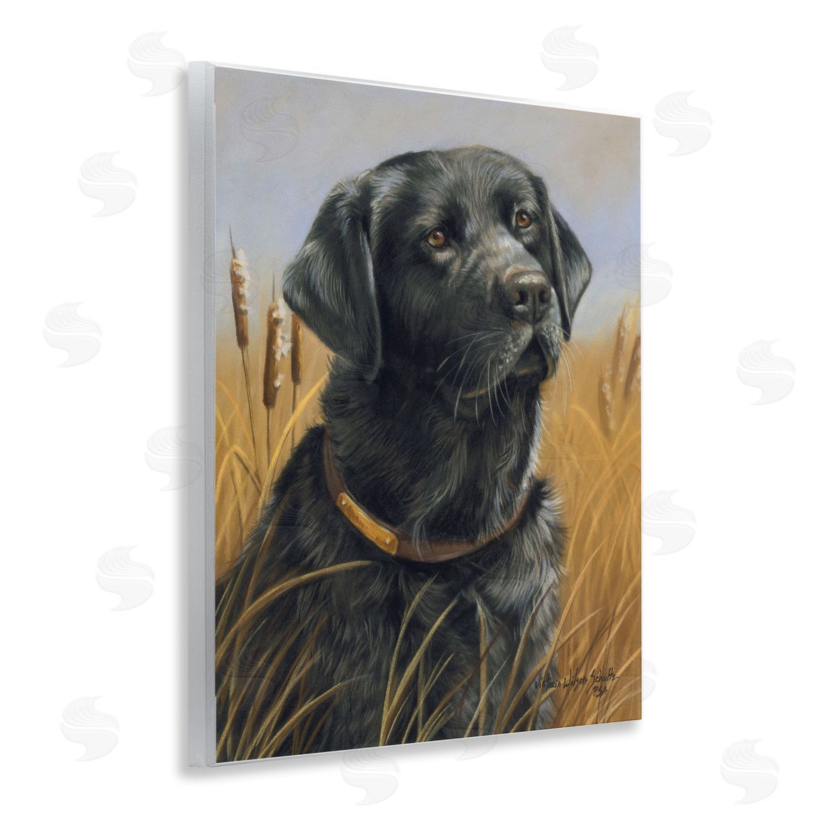Victoria Schultz Black Lab in Nature Wooden Wall Plaque Art Print