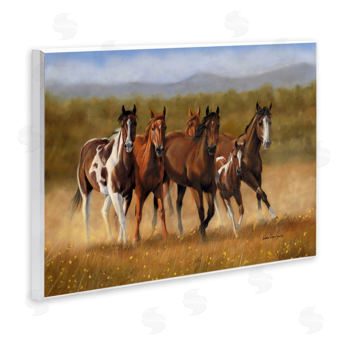 Foal's First Run Wood Plaque Wall Art, Home Decor by Victoria Schultz