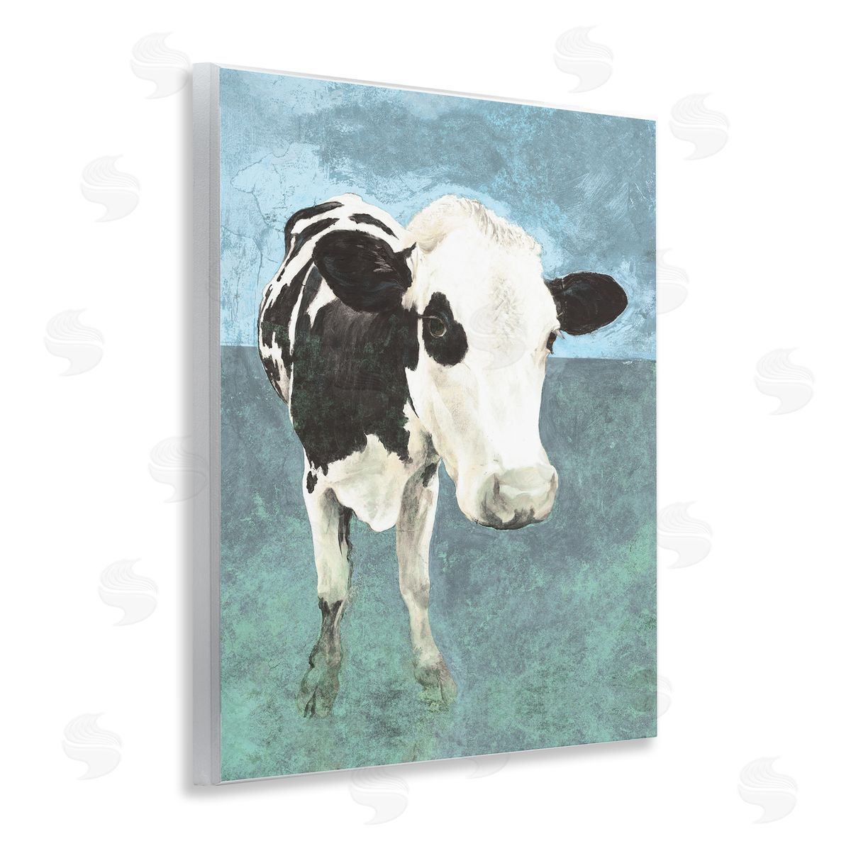 Simple Farmhouse Cow Wood Plaque Wall Art, Home Decor by White Ladder