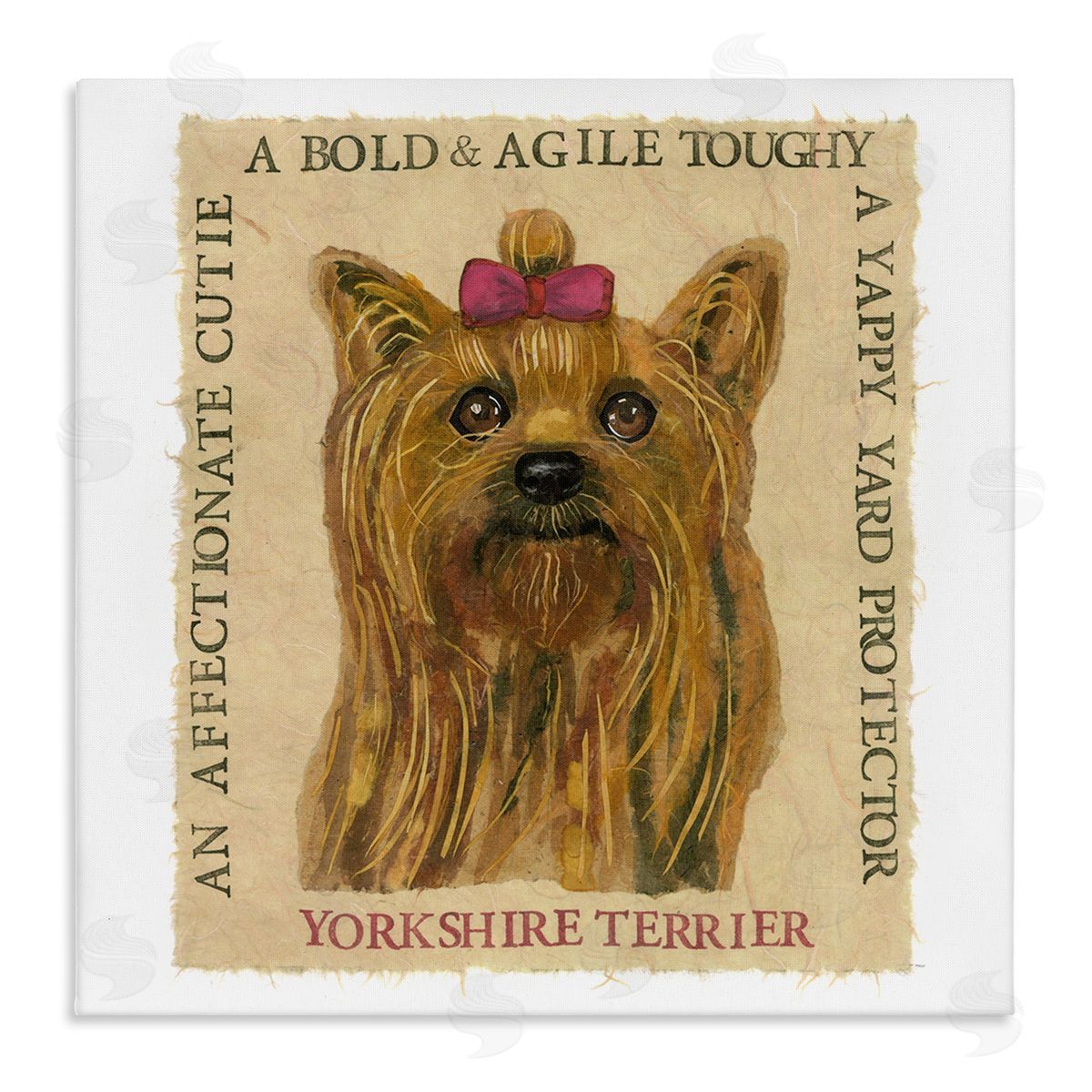 Nancy Overton Fun Yorkshire Terrier Phrases Canvas Wall Art Print