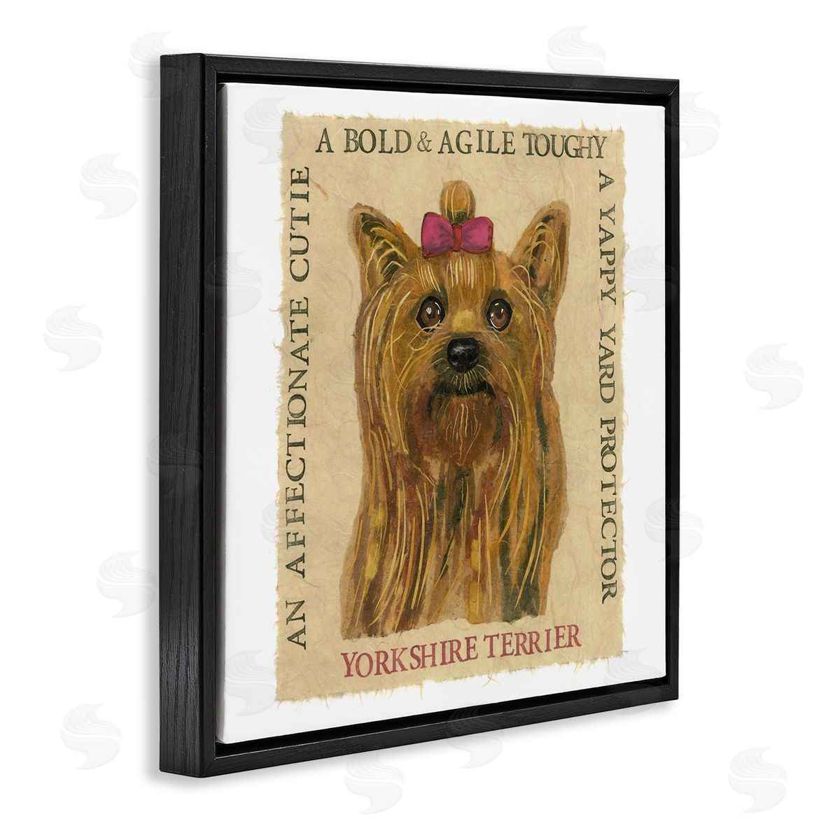Nancy Overton Fun Yorkshire Terrier Phrases Black Floating Frame Canvas Wall Art Print