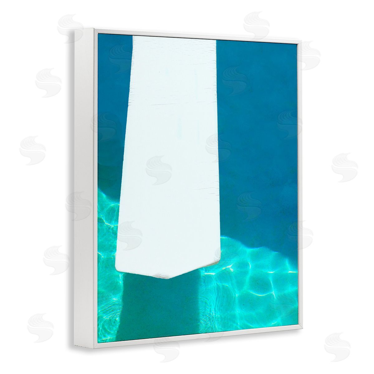 Lisa Hill Saghini Summer Diving Board White Framed Giclee Wall Art Print