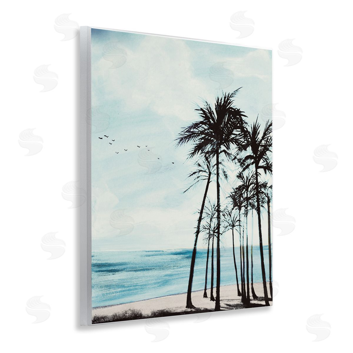 Summer Beach Silhouette Wood Plaque Wall Art, Home Decor by Linda Baliko
