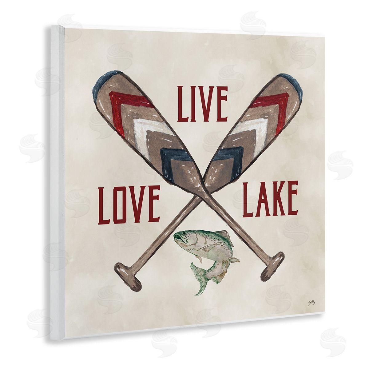 Live Love Lake Oars Wood Plaque Wall Art, Home Decor by Elizabeth Medley