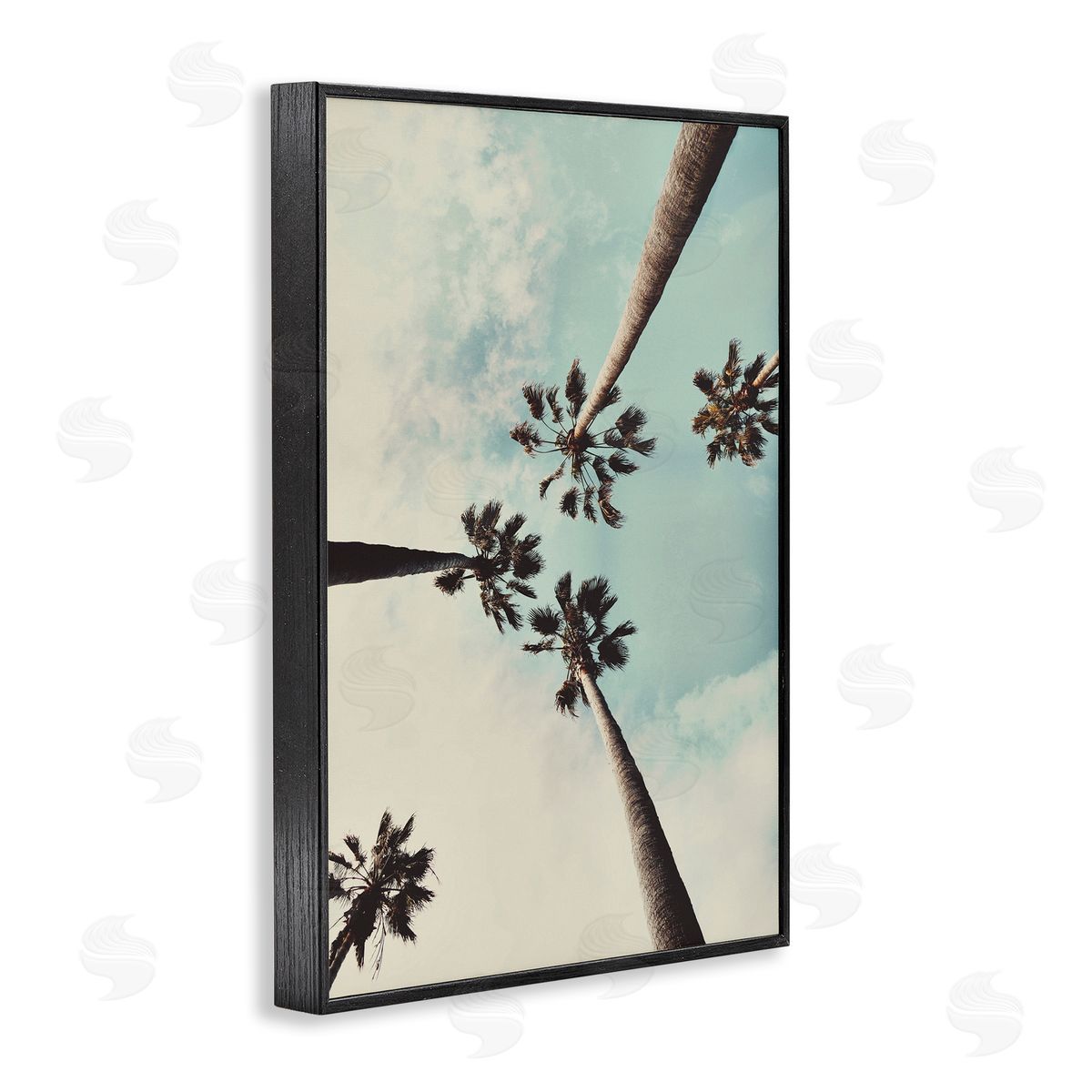 Centric Tropical Palms Black Frame Print Wall Art, Home Decor by Wil Stewart