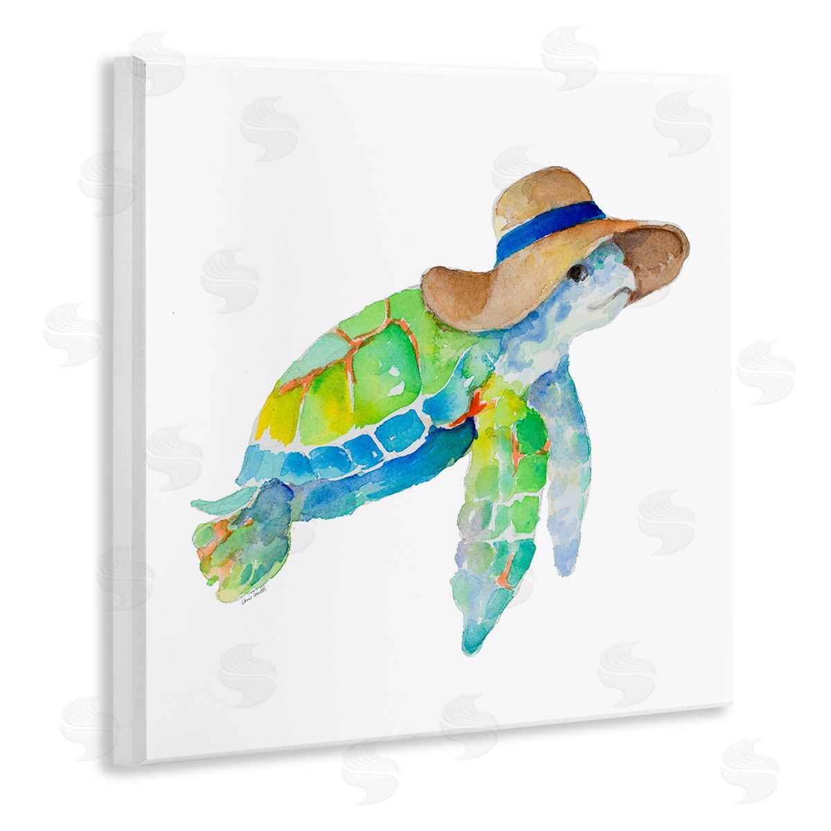 Beach Ready Turtle Wood Plaque Wall Art, Home Decor by Lanie Loreth